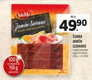 Šunka Jamón Serrano Sol&amp