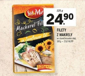 Makrela filety v oleji Sol&