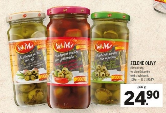 Olivy zelené Sol&amp