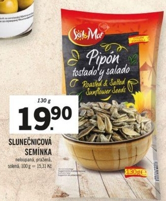 Slunečnicová semínka pražená Sol&amp