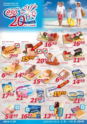 akční leták ESO MARKET 1.8.2018-12.8.2018