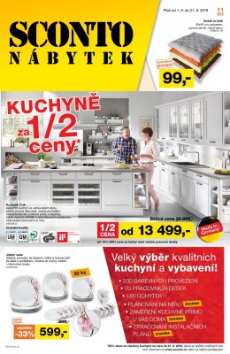 akční leták Sconto nábytek 1.8.2018-21.8.2018