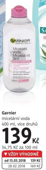 Micelární voda Garnier