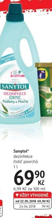 Dezinfekční univerzální čistič na podlahy Sanytol