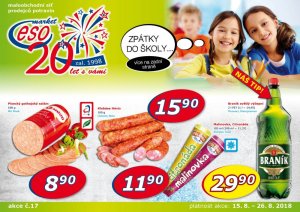akční leták ESO MARKET 15.8.2018-26.8.2018