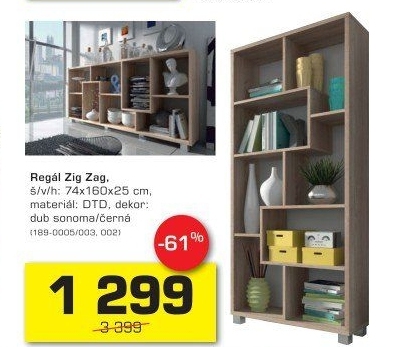 Regál Zig Zag