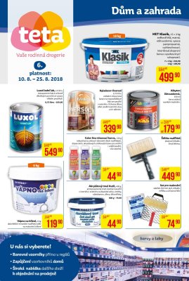 akční leták Teta drogerie 10.8.2018-25.8.2018
