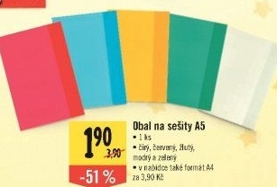 Obaly na sešity A5