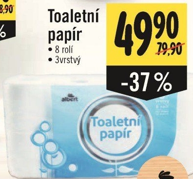 Toaletní papír 3vrstvý Albert