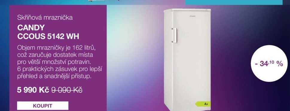 Mraznička Candy CCOUS 5142WH