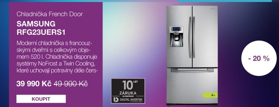 Americká chladnička Samsung RFG 23 UERS1