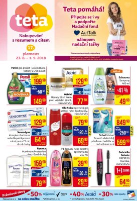 akční leták Teta drogerie 23.8.2018-1.9.2018