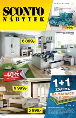 akční leták Sconto nábytek 22.8.2018-4.9.2018