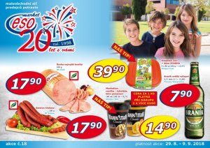 akční leták ESO MARKET 29.8.2018-9.9.2018