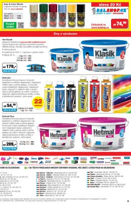 akční leták Barvy a laky drogerie 28.8.2018-15.9.2018