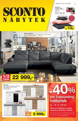 akční leták Sconto nábytek 5.9.2018-18.9.2018