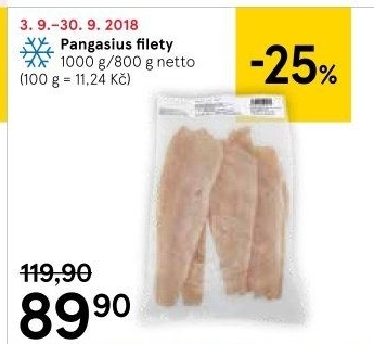 Pangasius filety mražený