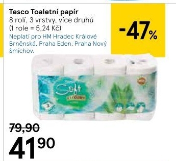 Toaletní papír 3vrstvý Tesco