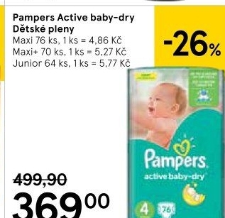 Pleny dětské Pampers Active Baby Dry