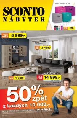 akční leták Sconto nábytek 19.9.2018-2.10.2018