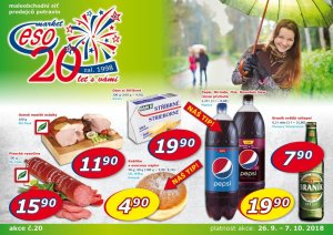 akční leták ESO MARKET 26.9.2018-7.10.2018