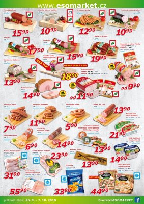 akční leták ESO MARKET 26.9.2018-7.10.2018