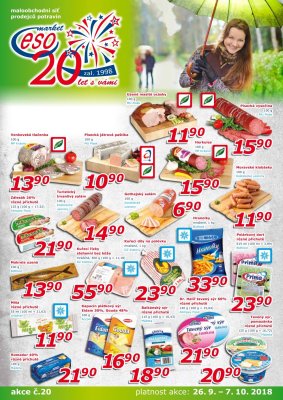 akční leták ESO MARKET 26.9.2018-7.10.2018