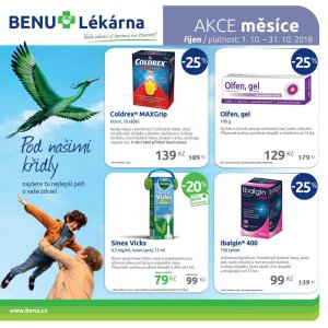 akční leták BENU Lékárna 1.10.2018-31.10.2018