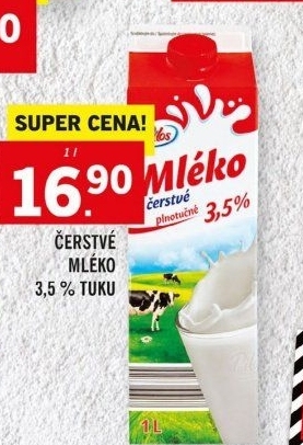Mléko čerstvé Pilos - 3,5% plnotučné
