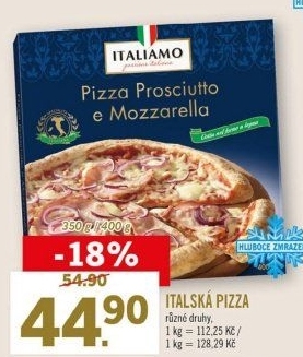 Pizza mražená italská Italiamo