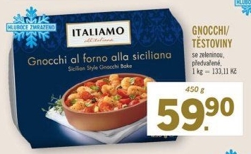 Bramborové noky mražené Italiamo