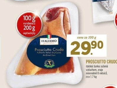 Šunka Prosciutto Crudo Italiamo