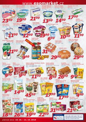 akční leták ESO MARKET 10.10.2018-21.10.2018