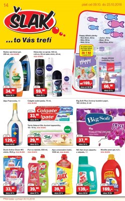 akční leták Šlak drogerie 9.10.2018-23.10.2018
