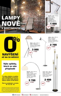 akční leták Jena nábytek 8.10.2018-27.10.2018