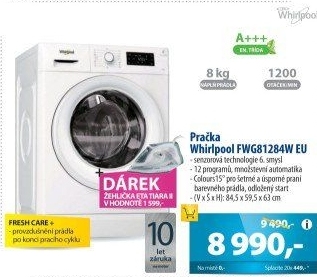 Pračka Whirlpool FWG81284W EU