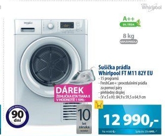 Sušička prádla Whirlpool Fresh Care FT M11 82Y EU - Euronics akcniletaky.com