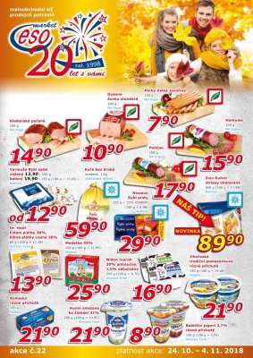 akční leták ESO MARKET 24.10.2018-4.11.2018