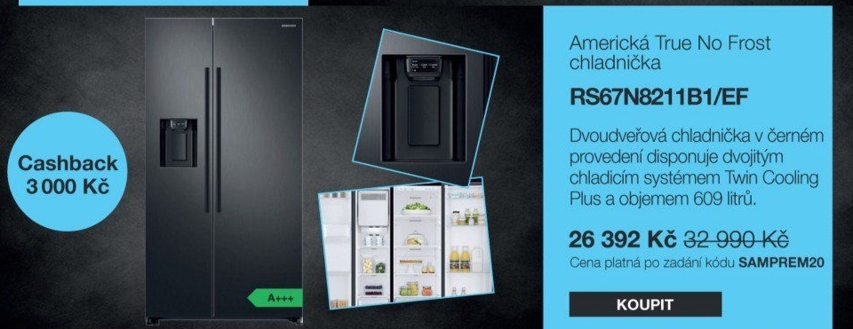 Americká chladnička Samsung RS67N8211B1/EF