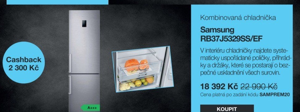 Kombinovaná chladnička Samsung RB37J5329SS/EF