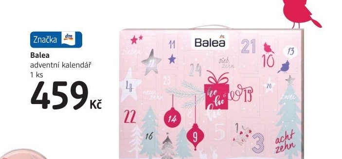 Adventní kalendář s kosmetikou Balea