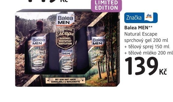 Dárková kazeta pánská Natural Escape Men Balea