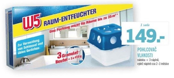 Pohlcovač vlhkosti W5 - Lidl akcniletaky.com