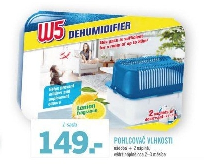 Pohlcovač vlhkosti W5