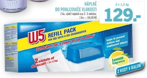 Pohlcovač vlhkosti W5 - náplň