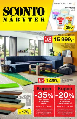 akční leták Sconto nábytek 31.10.2018-13.11.2018