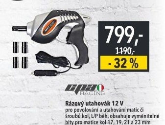 Rázový utahovák CPA Racing