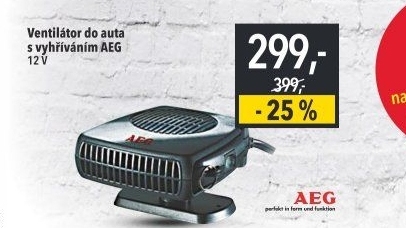 Autoventilátor s vyhříváním AEG