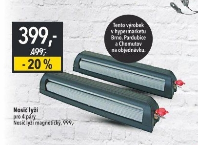 Střešní nosič lyží