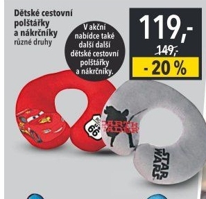 Cestovní polštář dětský